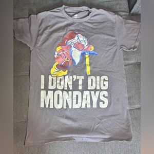 Gray Graphic T-Shirt with Cartoon Print